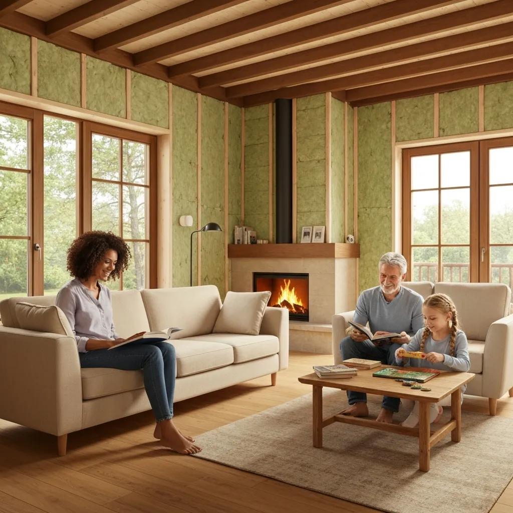 Cozy home interior demonstrating effective insulation for HVAC performance